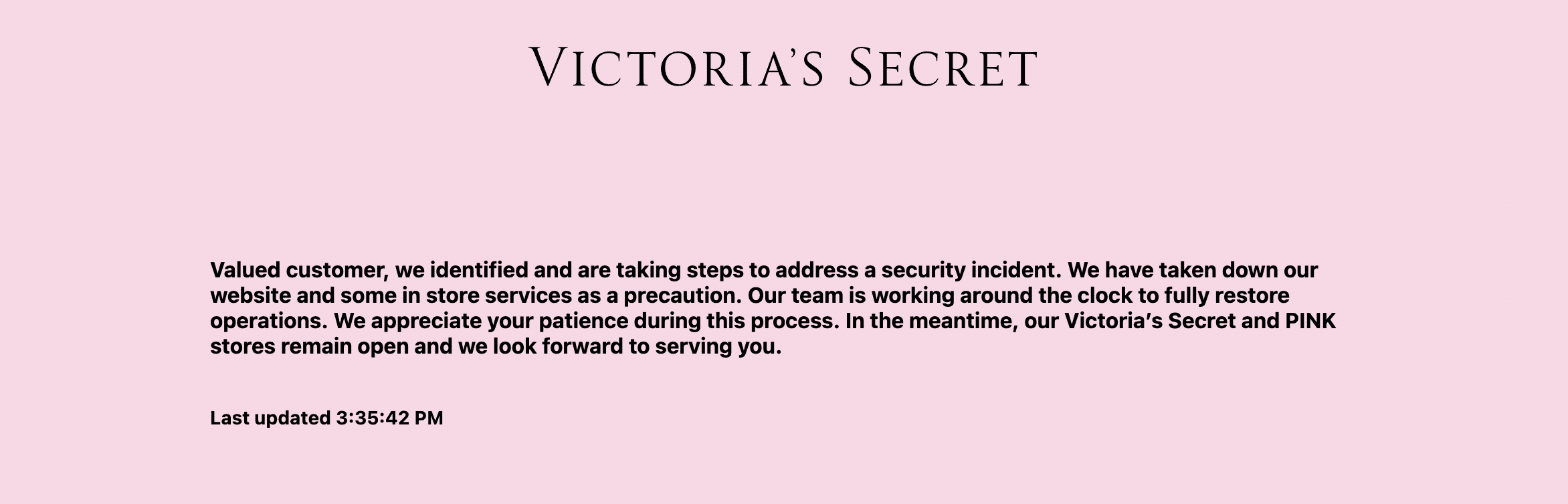 Website Outage at Victoria’s Secret Enters Fifth Day as Cybersecurity Questions Grow